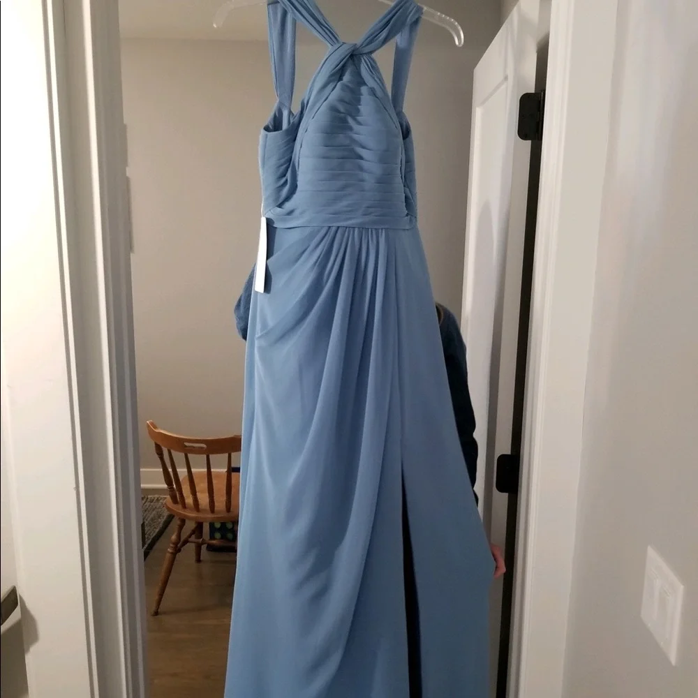 azazie steel blue dress Azazie Steel Blue Necktie main image 0